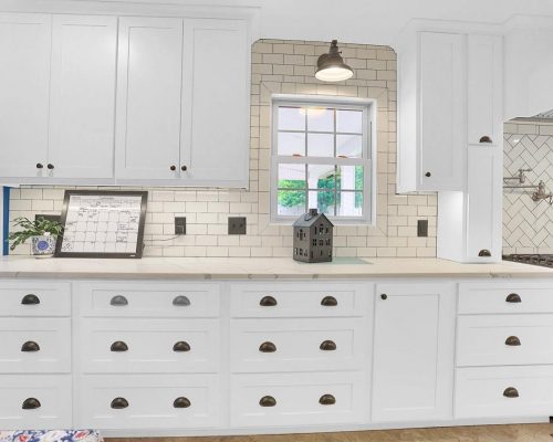 White Shaker Style drawer cabinets
